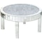 Homeroots 31" Silver Mirrored Glass and Faux Crystal Round Coffee Table 568901 - alternate 7
