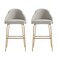 Manhattan Comfort Gracie Barstool in Stone and Gold - Set of 2 2-BS022-GST - alternate 6