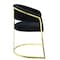 Homeroots Black and Gold Upholstered Velvet Partially Open Back Dining Side Chair 573338 - alternate 3