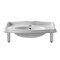 Whitehaus Collection 40 in Rectangular Wall Mount Basin with Integrated Oval Bowl and Ceramic Shelf Supports AR874-MNSLEN-1H - alternate 4