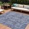 Homeroots 10' X 14' Blue And Ivory Abstract Washable Indoor Outdoor Area Rug 615445 - alternate 1