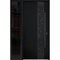 Vdomdoors Steel Door Deux 6078 Black Enamel Sidelight Exterior Window Sidelite Entry Door Painted W36+12xH80 DEUX6078EXD-BLK-W36+12 X H80-LH-I - alternate 1