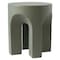 Leisuremod Crus Modern 18 in Round Fiberstone Side Table, 260 lb Capacity, Weather-Resistant, Fully Assembled CST17GR - alternate 1
