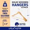 Lifemaster Solid Wooden Hanger Set, Non-Slip, 360 Deg Swivel Hook, Space-Saving, 12PK LMSUWD12 - alternate 8