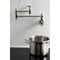 Kingston Brass Wall Mount Pot Filler Faucet with Knurled Handle, Polished Nickel KS3106RKX - alternate 4
