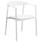 Leisuremod Kora Modern Leather Dining Arm Chair with Iron Legs in White KCW-21W - alternate 1