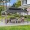 Sunjoy 12x16 ft. Wood Gazebo, Outdoor Patio Steel Hardtop Gazebo, Black A102032661 - alternate 7