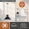 Vaxcel Racine 1 Light Matte Black and Gold Natural Brass Mid-Century Modern Bowtie Pendant, LED Compatible P0398 - alternate 8