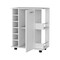 Homeroots White Rolling Bar Cart With Wine Storage 535111 - alternate 8