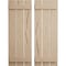 Ekena Millwork Rustic Three Board Spaced Board-n-Batten Hand Hewn Faux Wood Shutters, 17 1/2W x 46H, PR SHUBSS17X46HHPR - alternate 1