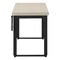 Homeroots Adjustable Taupe and Black Wood and Metal Sled Computer Desk 490016 - alternate 7