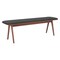 Homeroots 60in Black and Brown Fabric and Wood Upholstered Bench 668851 - alternate 8