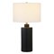 Homeroots 25" Black Ceramic Table Lamp With White Drum Shade 524335 - alternate 5