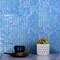 Apollo Tile Skosh 11.6inx11.6in Glossy Carolina Blue Glass Mosaic Wall and Floor Tile 18.69 sqft/case, 20PK APLNB88BL555A - alternate 7