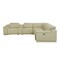 Homeroots Beige Italian Leather Power Reclining U Shaped Six Piece Corner Sectional With Console 476587 - alternate 6