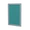 Ghent 1 Door Enclosed Fabric Bulletin Board, Satin Aluminum Frame, 3'H x 2''W, Teal PA13624F-97 - alternate 1
