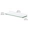 Dolle 0.31 in. H X 15.7 in. W X 4.7 in. D Clear Glass Shelf Board 30432 - alternate 4