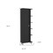 Homeroots 20" Black Wood Freestanding Single Door Bathroom Vanity 543614 - alternate 5
