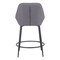 Homeroots Set of Two 25" Gray And Black Fabric And Steel Counter Height Bar Chairs 555703 - alternate 8