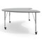 Flash Furniture Commercial Adjustable Height Kidney Activity Table with Locking Casters-Gray XU-A4896-KIDNY-GRY-T-P-CAS-GG - alternate 4