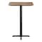 Flash Furniture Commercial 30x24 Natural HPL Tabletop with Black Bar Height X Base ST-REC2430-NAT-T2222B-GG - alternate 9