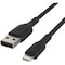 Belkin Braided Lightning to USB-A Cable (1m / 3.3ft, Black) CAA002BT1MBK - alternate 1