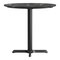 Flash Furniture Commercial 31.25" Black Faux Marble HPL Tabletop with Black Table Height X Base ST-RD31-BKMAR-T2222-GG - alternate 8