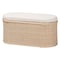 Bali & Pari Barid Braided Natural Rattan Storage Bench, 39" Oval 259-14274-ZORO - alternate 1