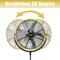 Edendirect 20 inches, 3 speeds, high velocity pedestal fan in yellow, 180 degrees tiltable drum head ZR-FAN-PD20A(YELLOW) - alternate 5