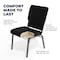 Flash Furniture 18.5"W Black Fabric Church Chair w/ Book Rack, 4PK 4-FD-CH02185-SV-JP02-BAS-GG - alternate 4