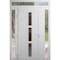 Vdomdoors Front Exterior Prehung Metal-Plastic Door, Manux 8112 White Silk, 2 Side and Top Sidelite Transom,  MANUX8112EXD-WS-W14+36+14xH80+14-RH - alternate 1
