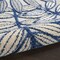 Homeroots 4' Navy Blue And Ivory Round Botanical Leaves Indoor Outdoor Area Rug 546640 - alternate 6