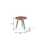 Homeroots 20" Walnut Black And Rose Gold Wood and Stainless Steel Round End Table 719956 - alternate 4
