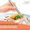 A2Z Scilab Culinary Tweezers, Narrow Precision Serrated Jaws, 10 Inch Straight, Stainless Steel Tongs A2Z-ZR1049 - alternate 5