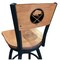 Holland Bar Stool Co 30" Blk Wrinkle Buffalo Sabres Swivel Bar Stool, Laser Engraved Back L03830BWMedMplABufSabMedMpl - alternate 1