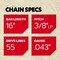 Oregon Micro Lite Chain, 16", 55 Drive Links R55 - alternate 5