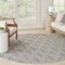 Homeroots 8' Charcoal Round Floral Indoor Outdoor Area Rug 527643 - alternate 8
