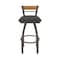 Holland Bar Stool Co Revelle 30in Swivel Bar Stool with Bronze Finish, Medium Back and Canter Iron Seat 881 - alternate 5