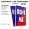 Signmission Rent Me, Plastic Signs Only 24 Inch x 36 Inch, Corrugated Plastic, 2PK CSB-2436-2PACK-Rent Me - alternate 2