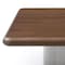 Homeroots 39" Brown and Silver Wood and Stainless Steel Square Pedestal Coffee Table 714606 - alternate 5