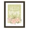 Homeroots Hello Spring Floral Black Framed Print Wall Art 529892 - alternate 1