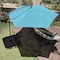 Pure Garden 10-Foot Offset Patio Umbrella with Square Base, Blue 50-102-BB - alternate 6