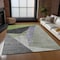 Homeroots 8' X 10' Sage Green And Charcoal Abstract Washable Indoor Outdoor Area Rug 582887 - alternate 8