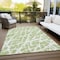 Homeroots 9' X 12' Green And White Abstract Washable Indoor Outdoor Area Rug 559629 - alternate 8
