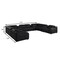 Homeroots Black Italian Leather Power Reclining U Shaped Twelve Piece Corner Sectional With Console 632554 - alternate 10