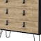 Homeroots 32" Natural and Black Three Drawer Dresser 552270 - alternate 10