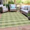 Homeroots 10' X 14' Green And Light Green Plaid Washable Indoor Outdoor Area Rug 595480 - alternate 8