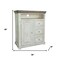 Homeroots 39" Off White Solid Wood Three Drawer Gentlemans Chest 524573 - alternate 6