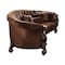 Homeroots 55" Brown Velvet Curved Sofa And Toss Pillows 348227 - alternate 1
