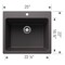 Blanco Liven SILGRANIT 25in Single Bowl Dual Mount Laundry Sink - Cinder 401923 - alternate 2